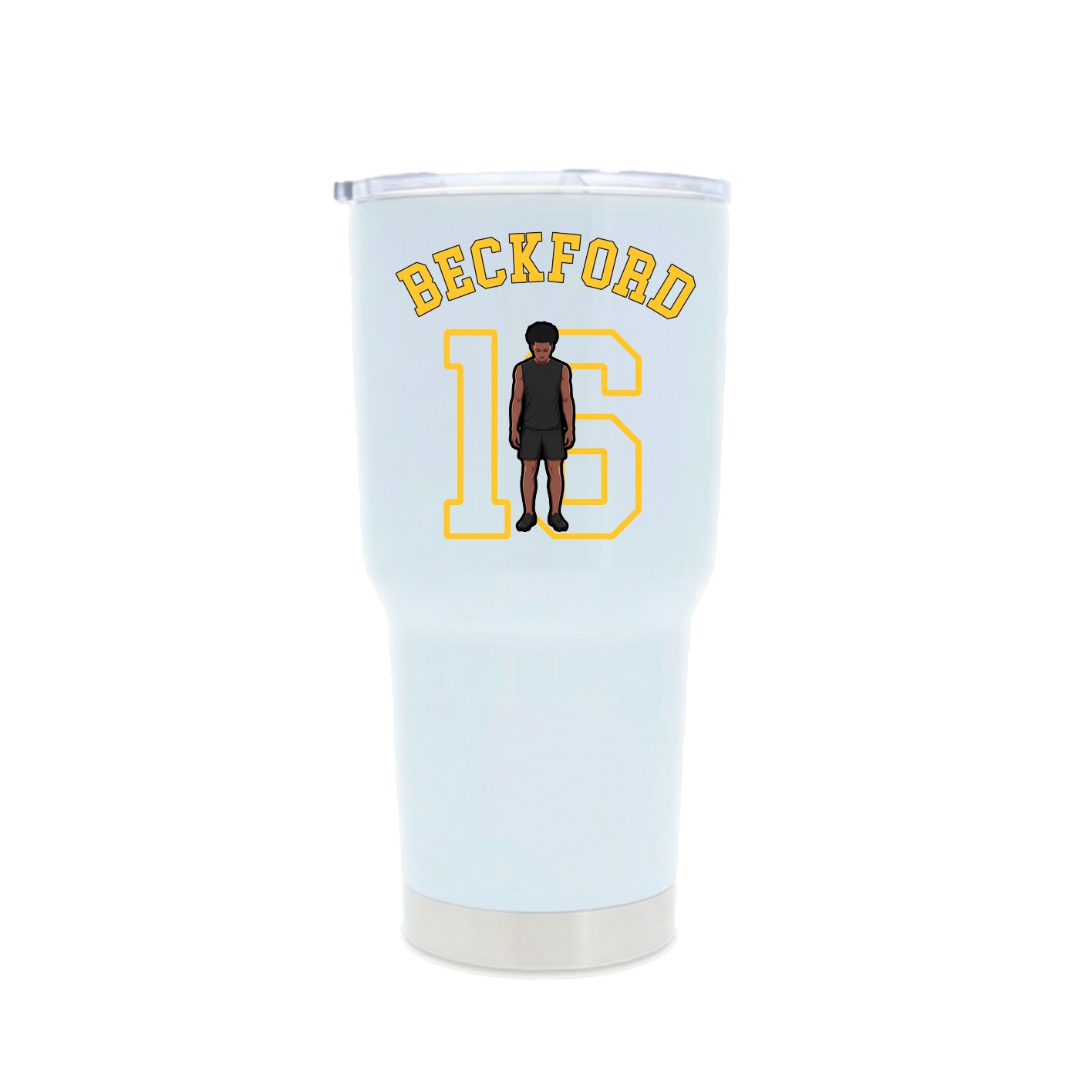 30oz Stainless Steel Tumbler — Shirsey Arch in White