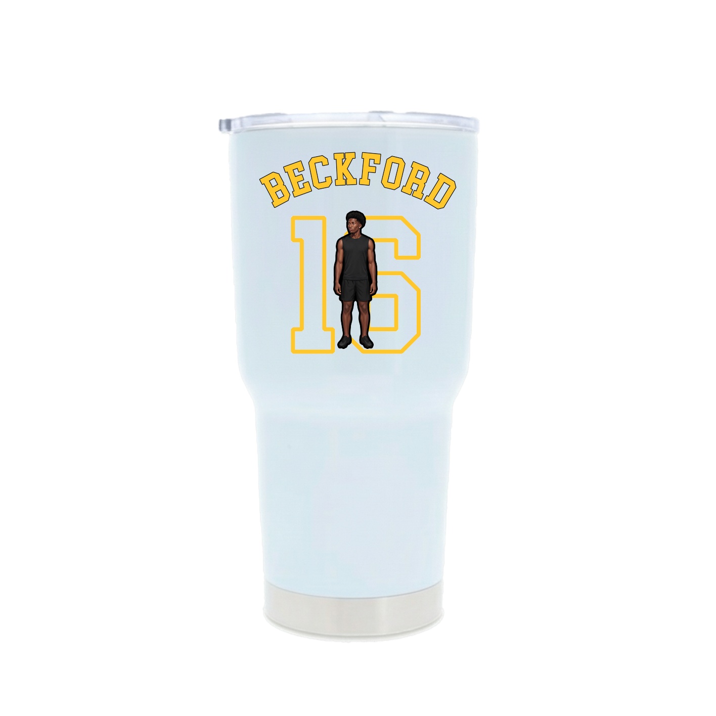 30oz Stainless Steel Tumbler — Shirsey Arch in White