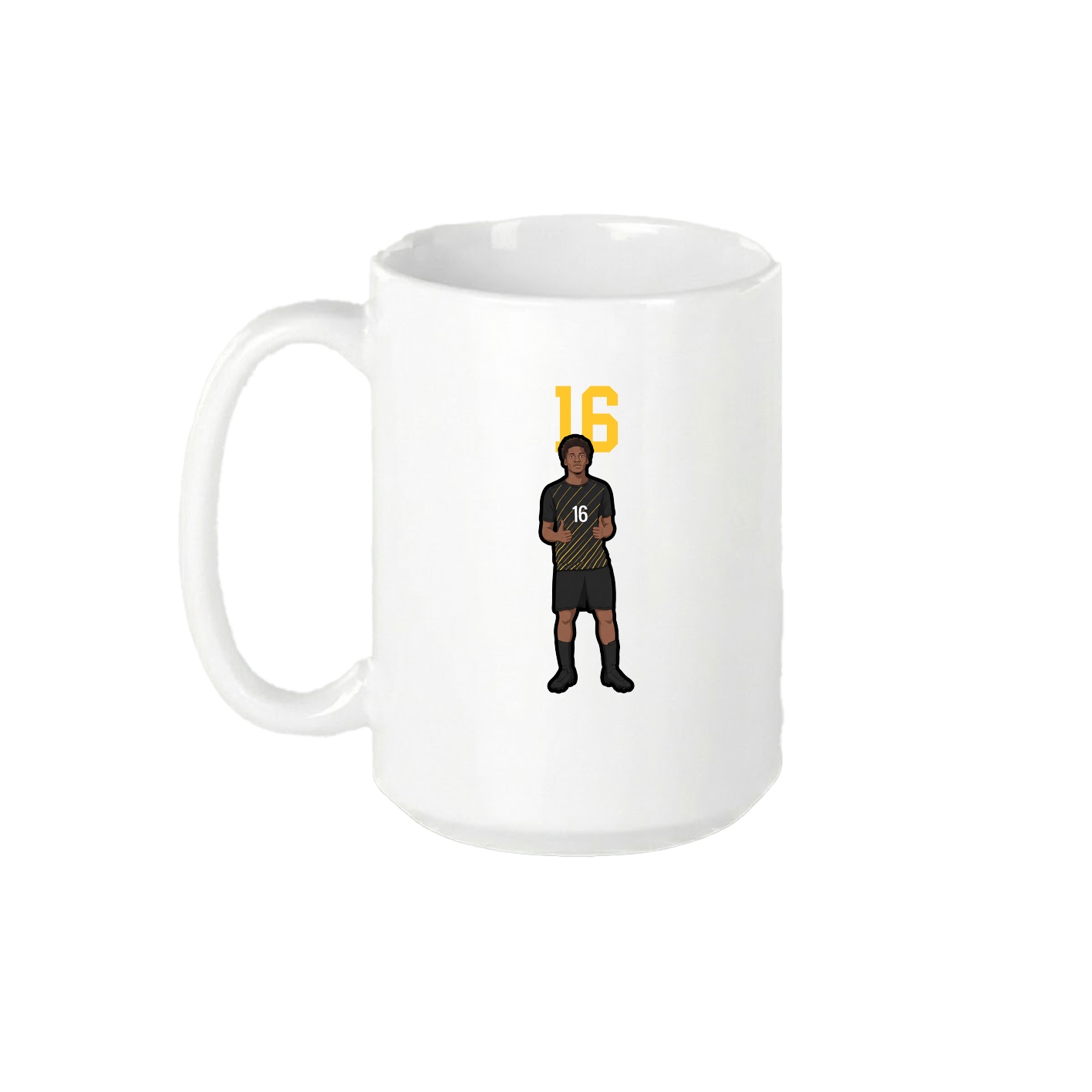 15oz Coffee Mug — Number Top in White