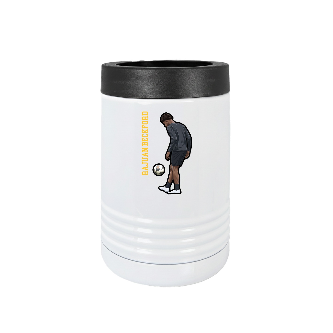 Beverage Holder — Name Vertical in White