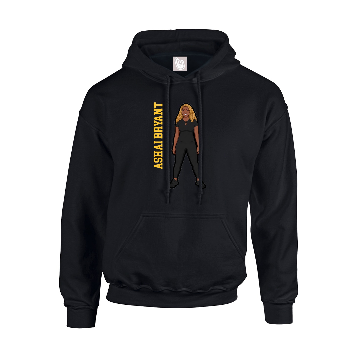 Youth Hoodie — Name Vertical in Black