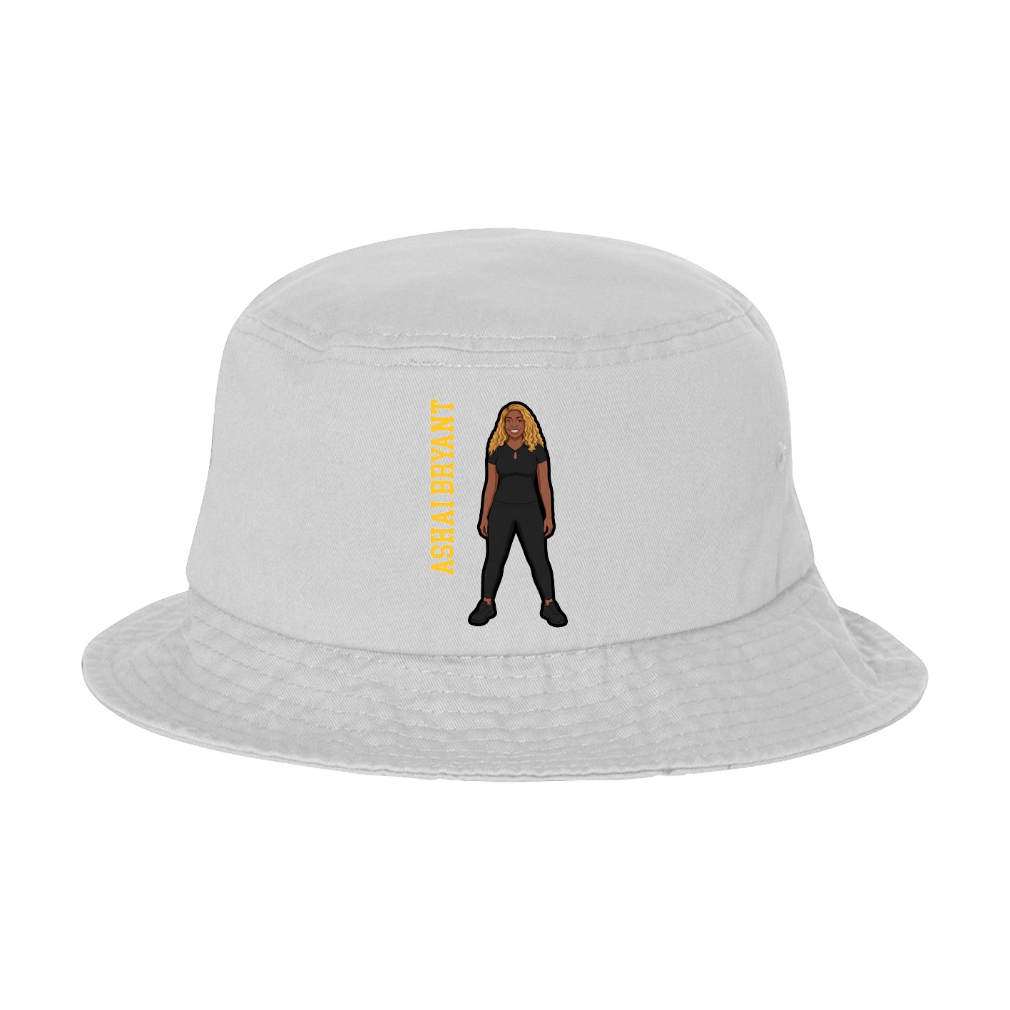 Bucket Cap — Name Vertical in White