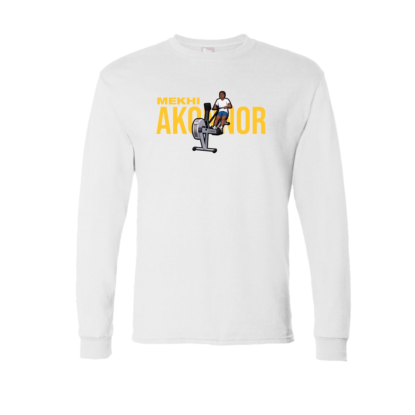 Long Sleeve Tee — Player Name in White