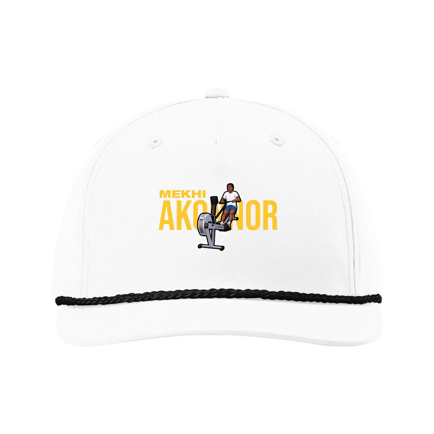 Five-Panel Classic Rope Cap — Player Name in White