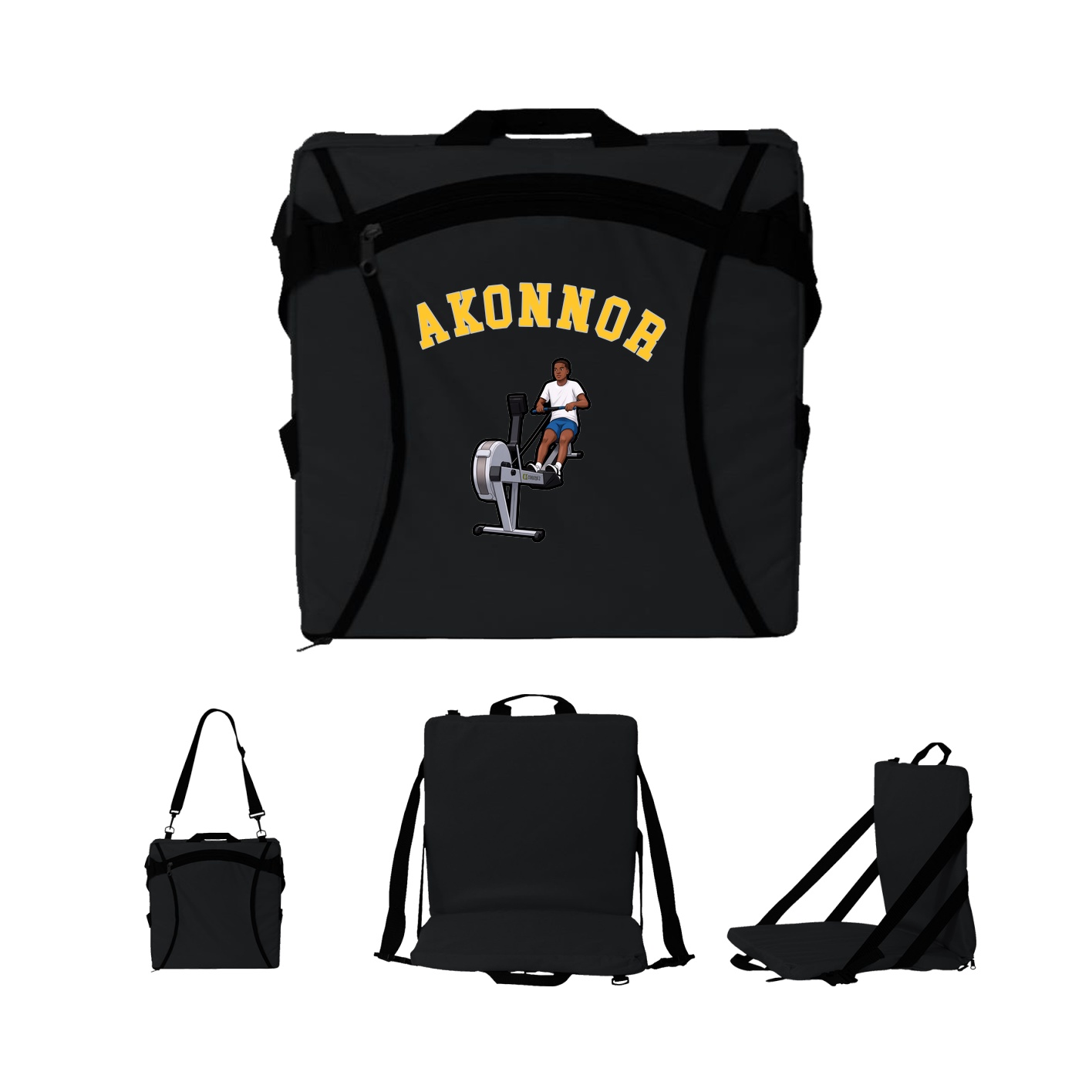 Folding Stadium Seat — Shirsey Arch in Black