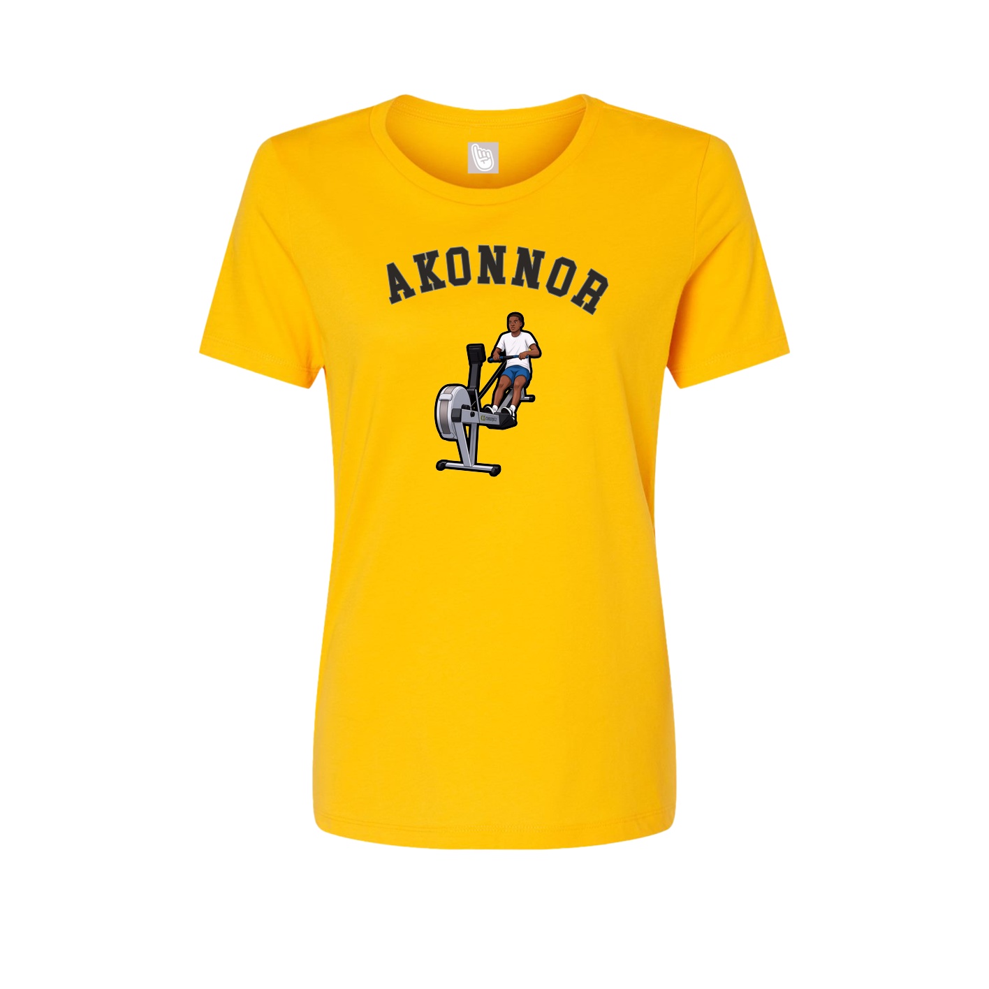 Fitted Women's Tee — Shirsey Arch in Gold