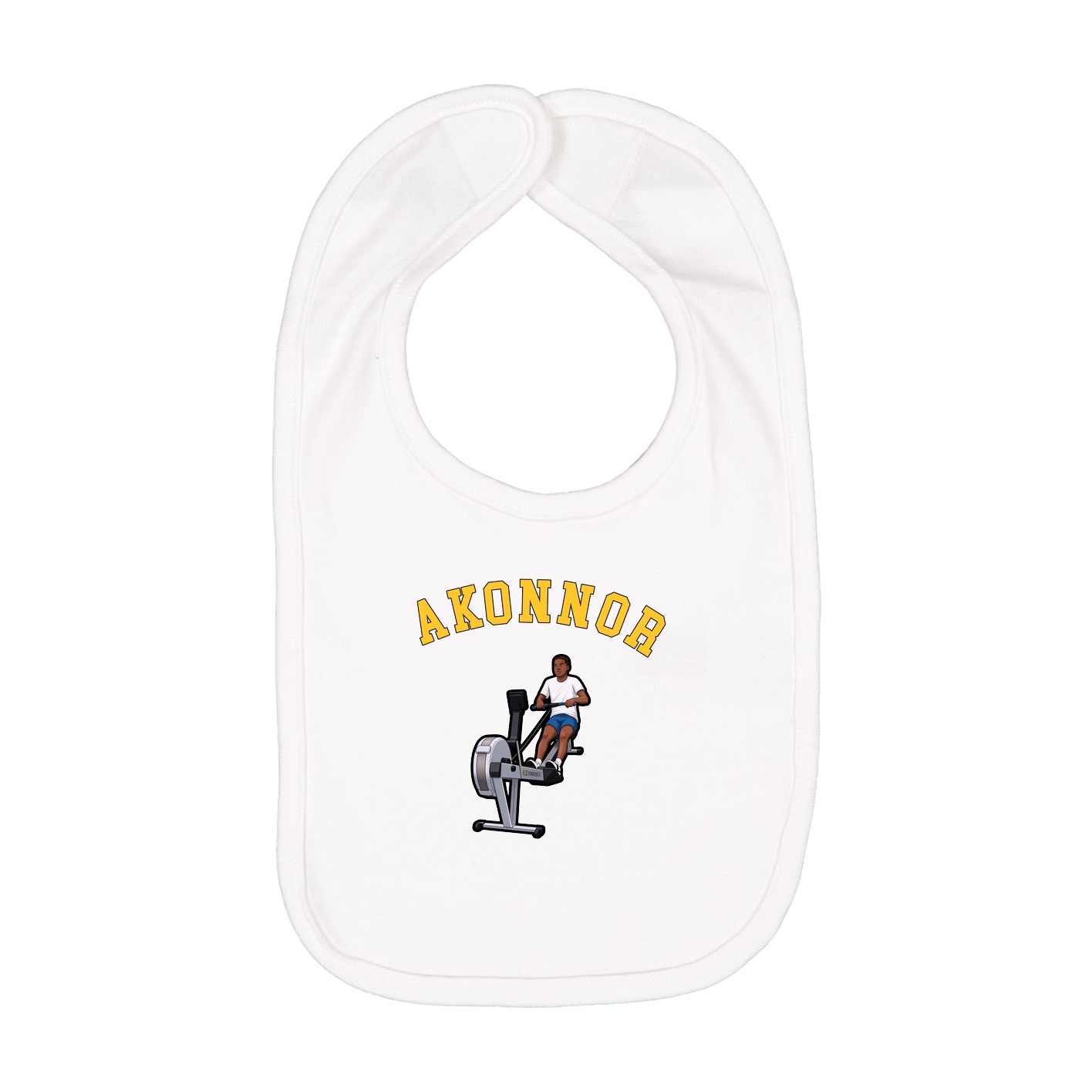 Infant Bib — Shirsey Arch in White