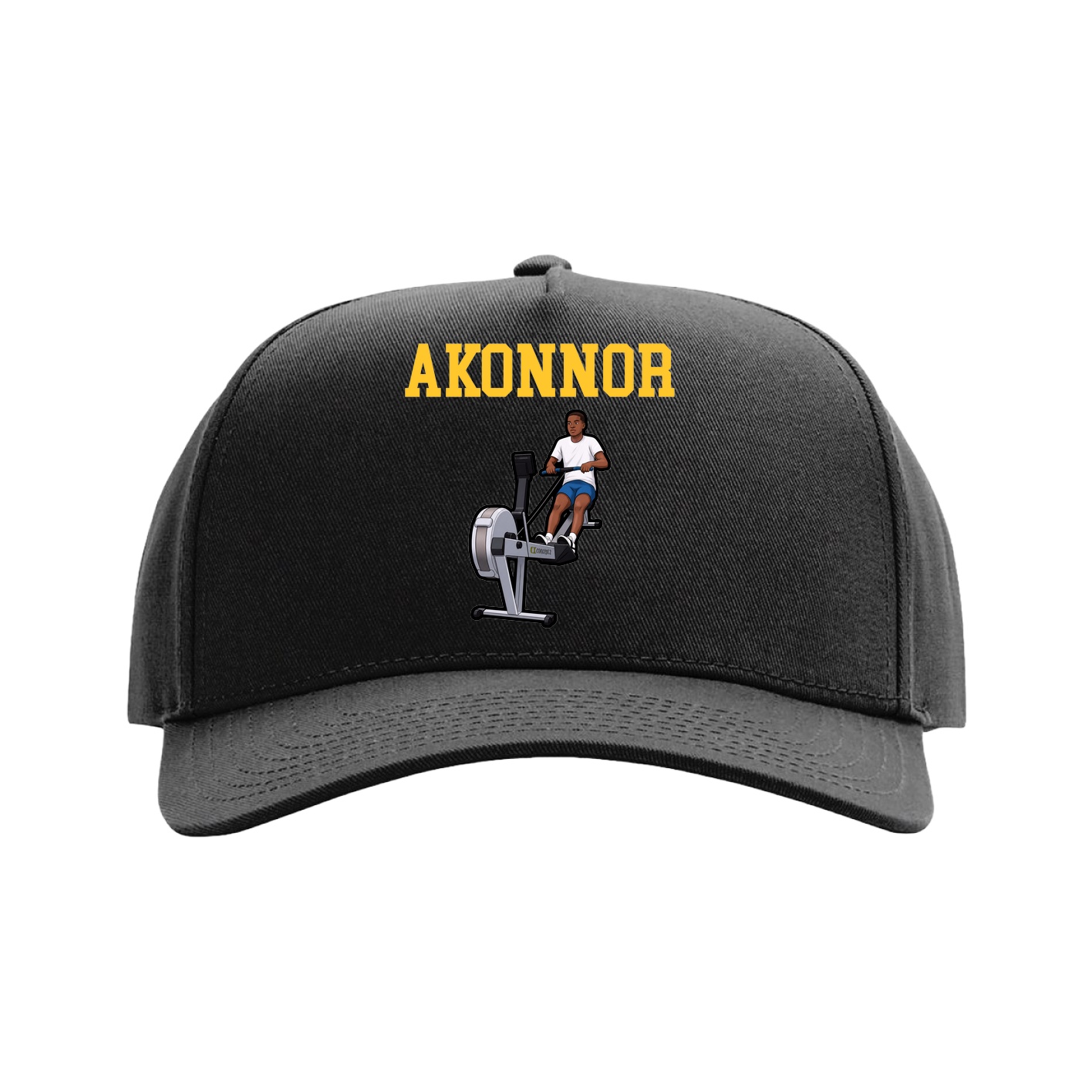 Full Fabric Five-Panel Champ Cap — Shirsey in Black