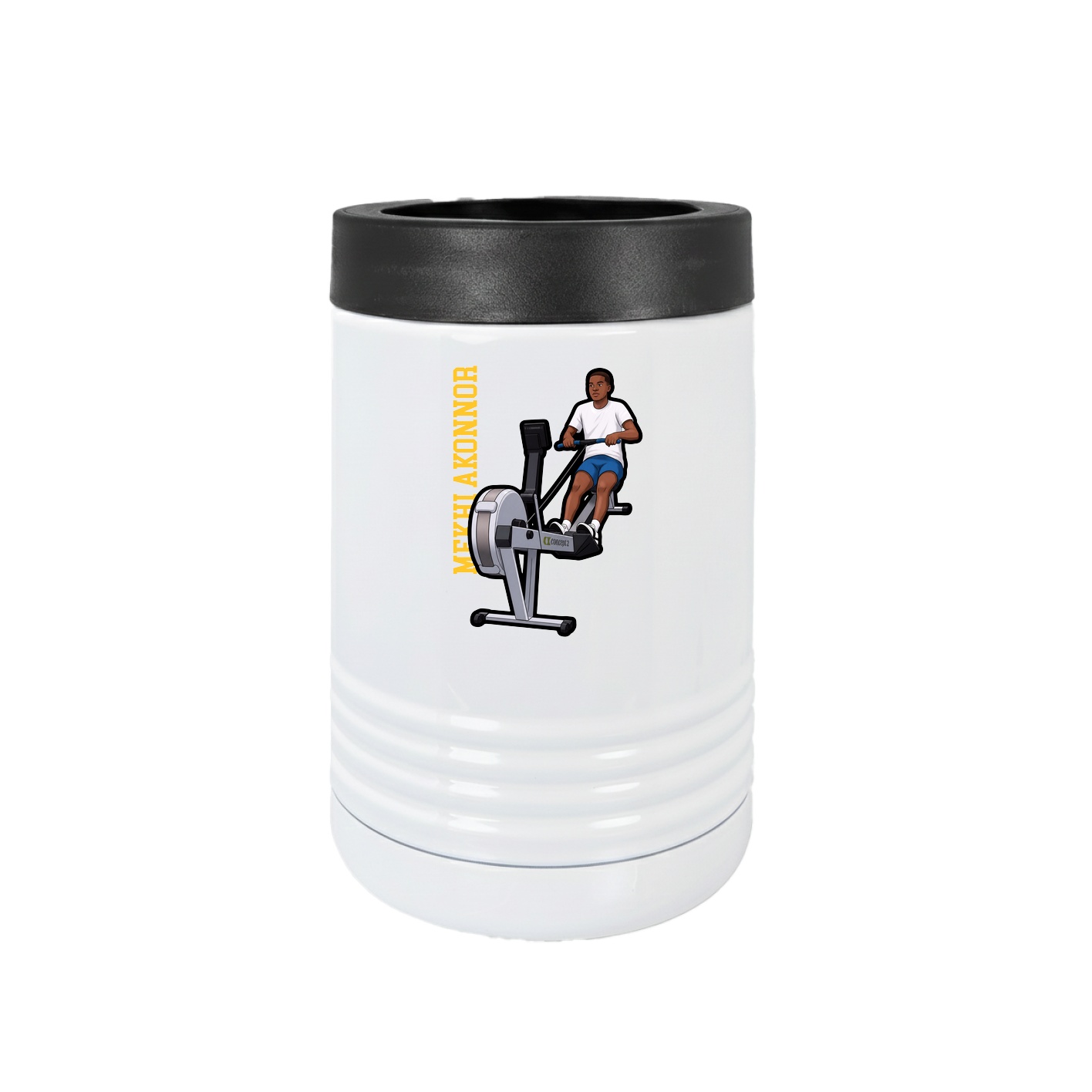 Beverage Holder — Name Vertical in White