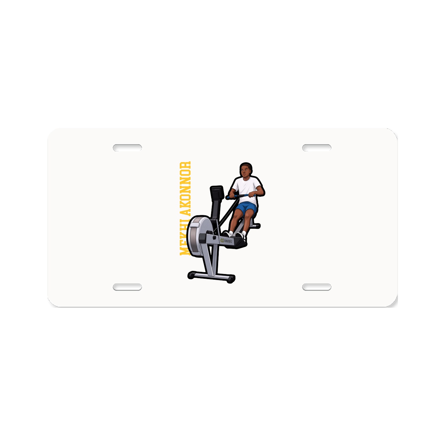 License Plate — Name Vertical in Classic
