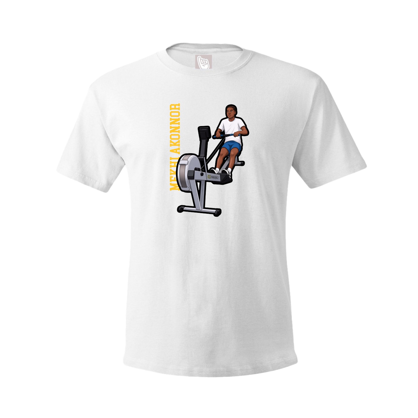 Youth Tee — Name Vertical in White