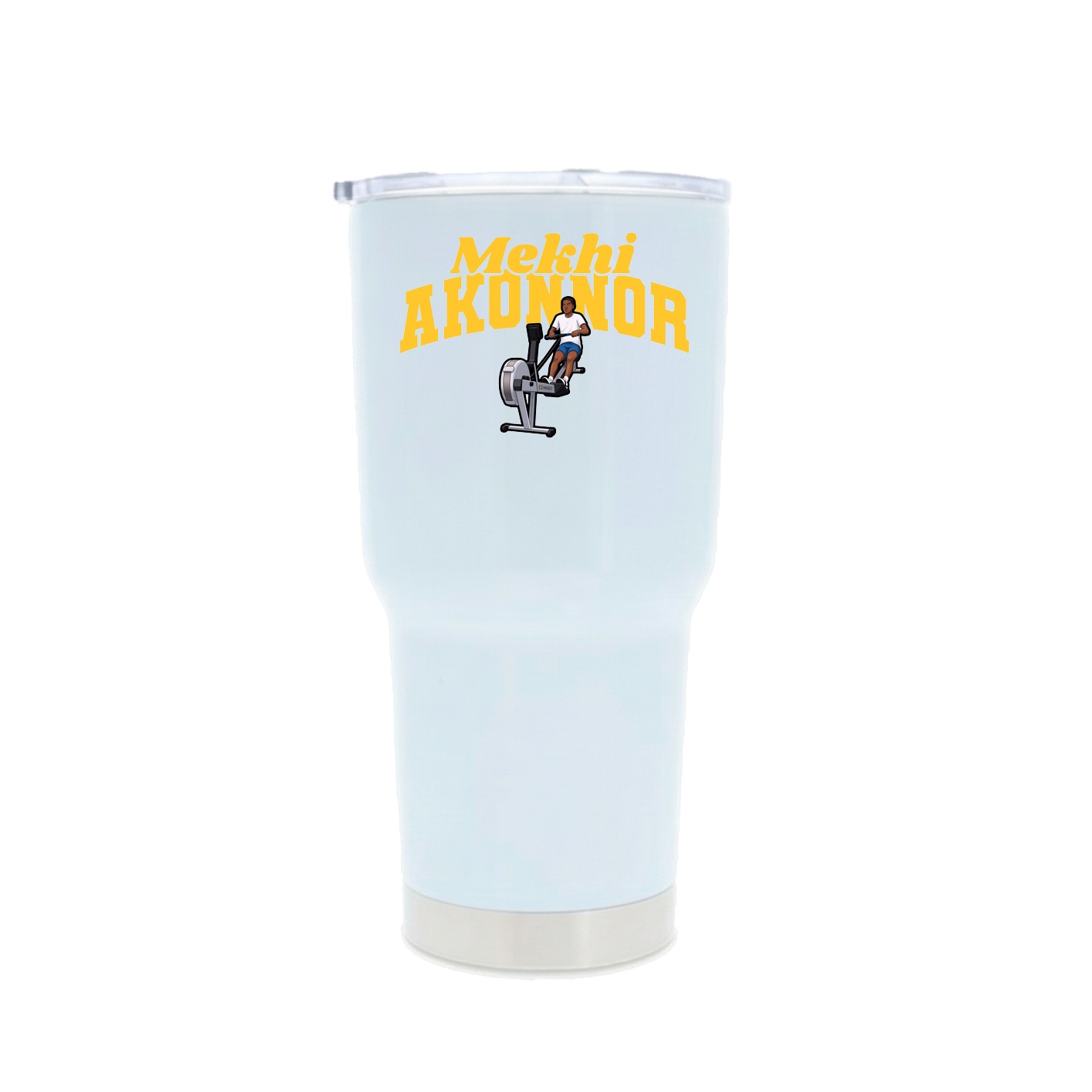 30oz Stainless Steel Tumbler — Signature Arch in White