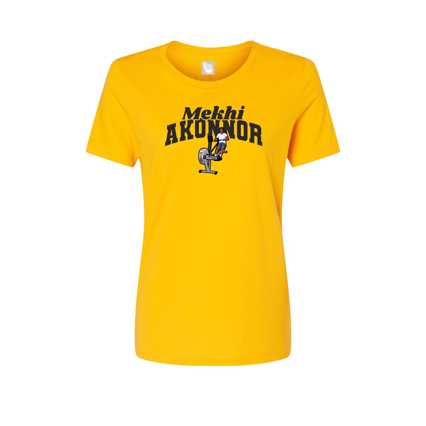 Fitted Women's Tee — Signature Arch in Gold