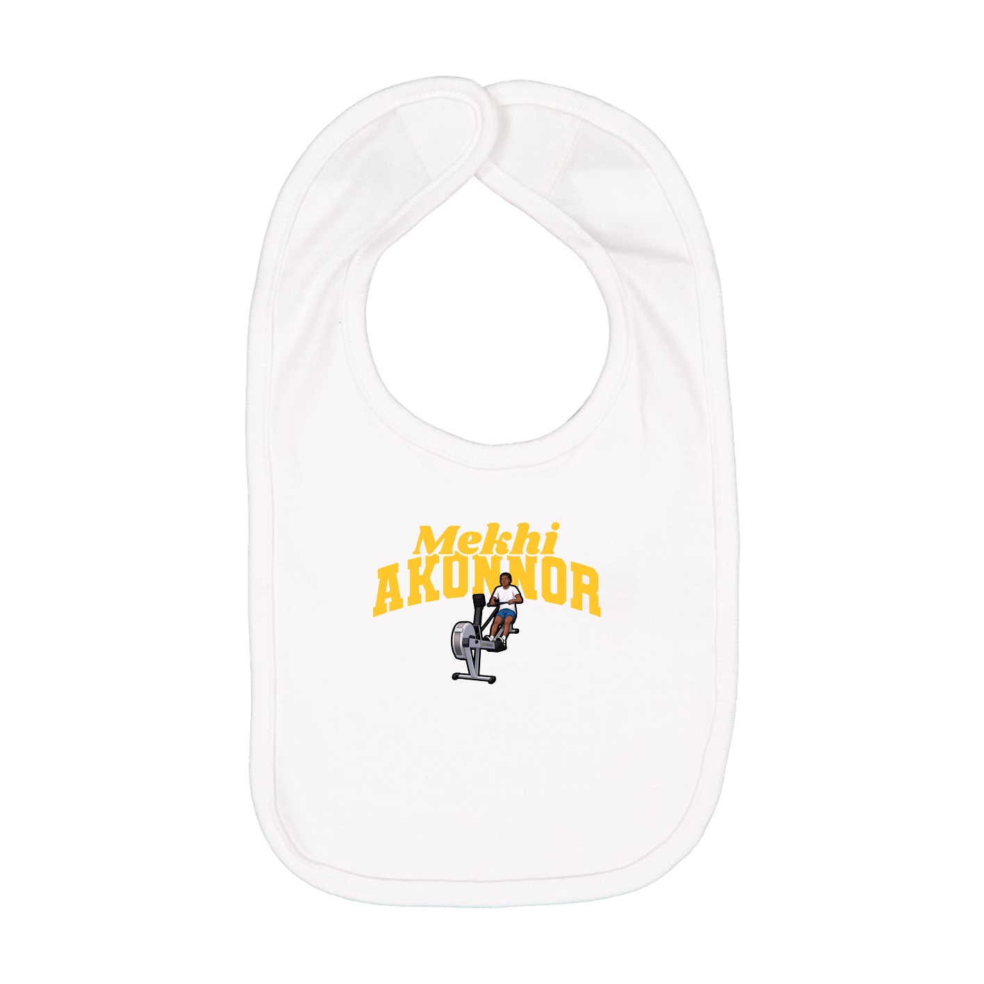 Infant Bib — Signature Arch in White