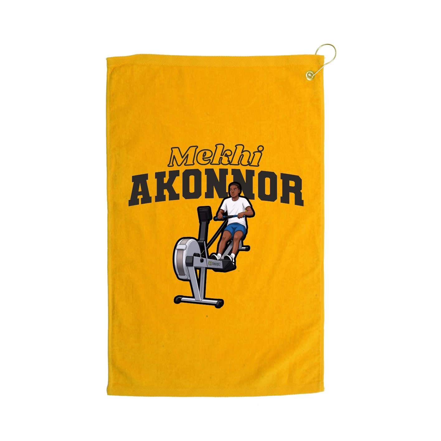 Golf Towel — Name Arch in Gold