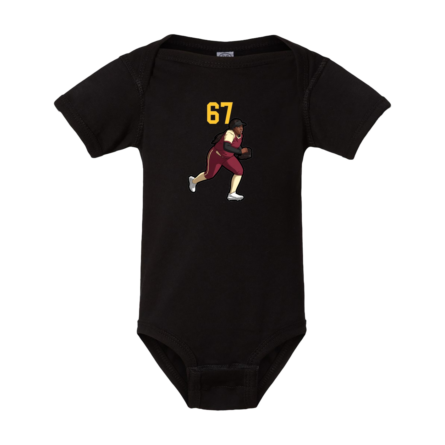 Baby Onesie — Number Top in Black