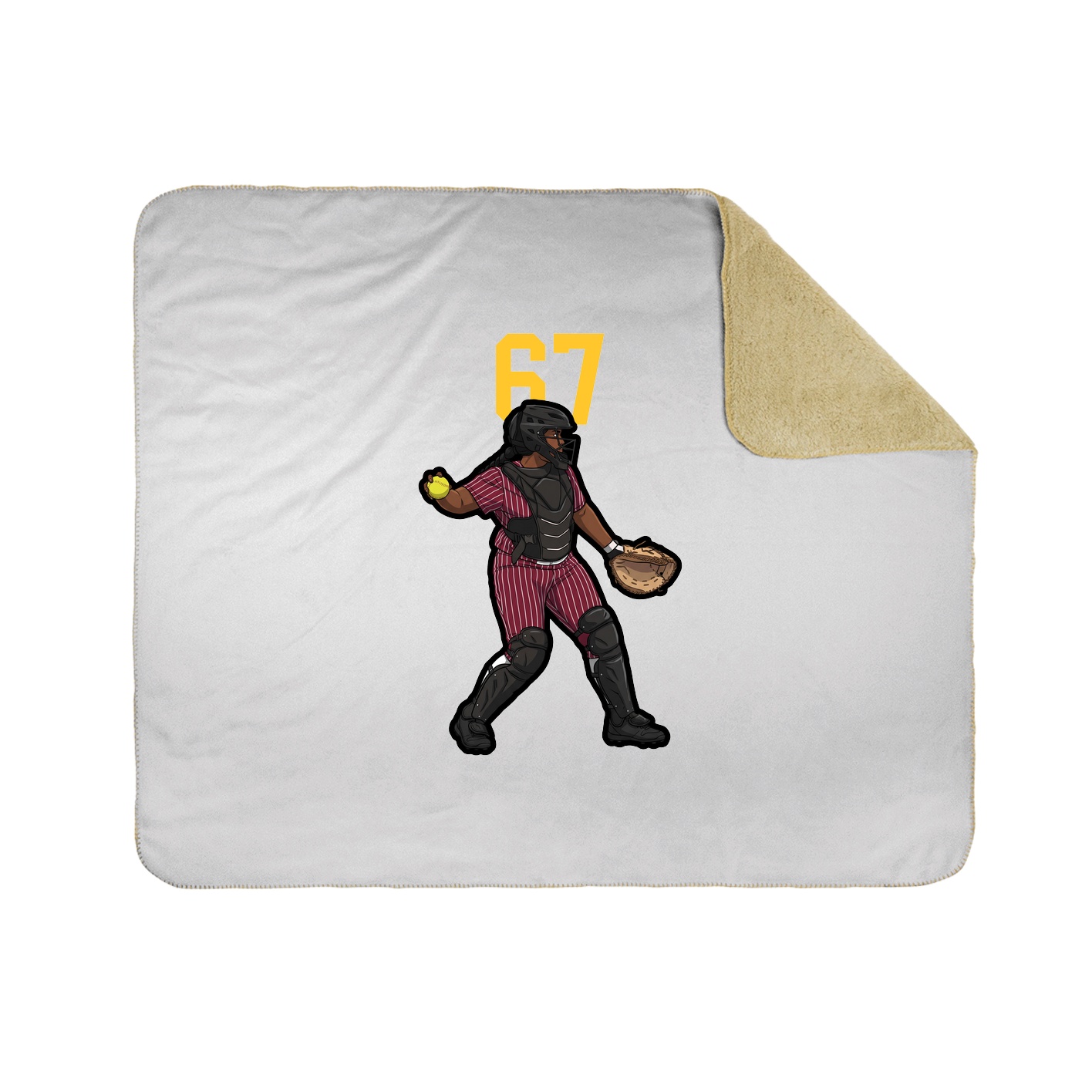 Throw Blanket — Number Top in White