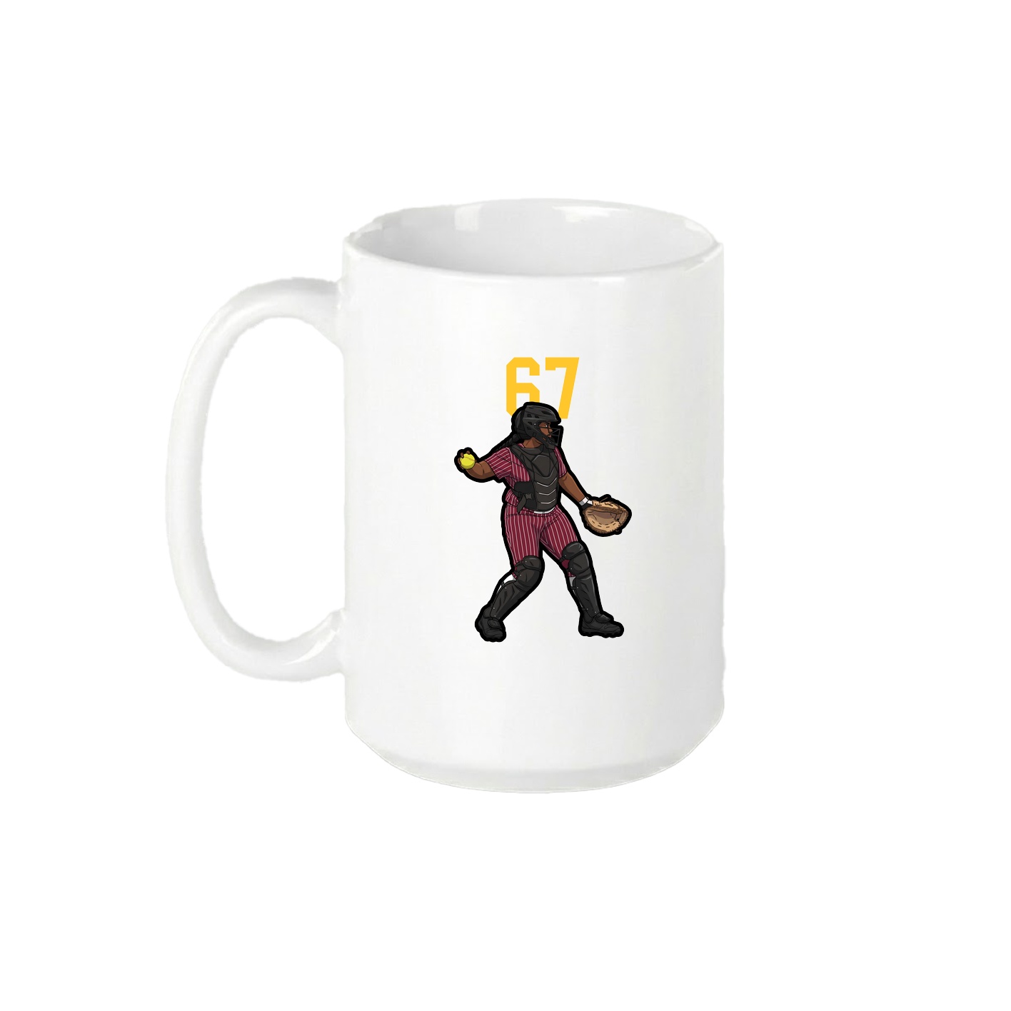 15oz Coffee Mug — Number Top in White