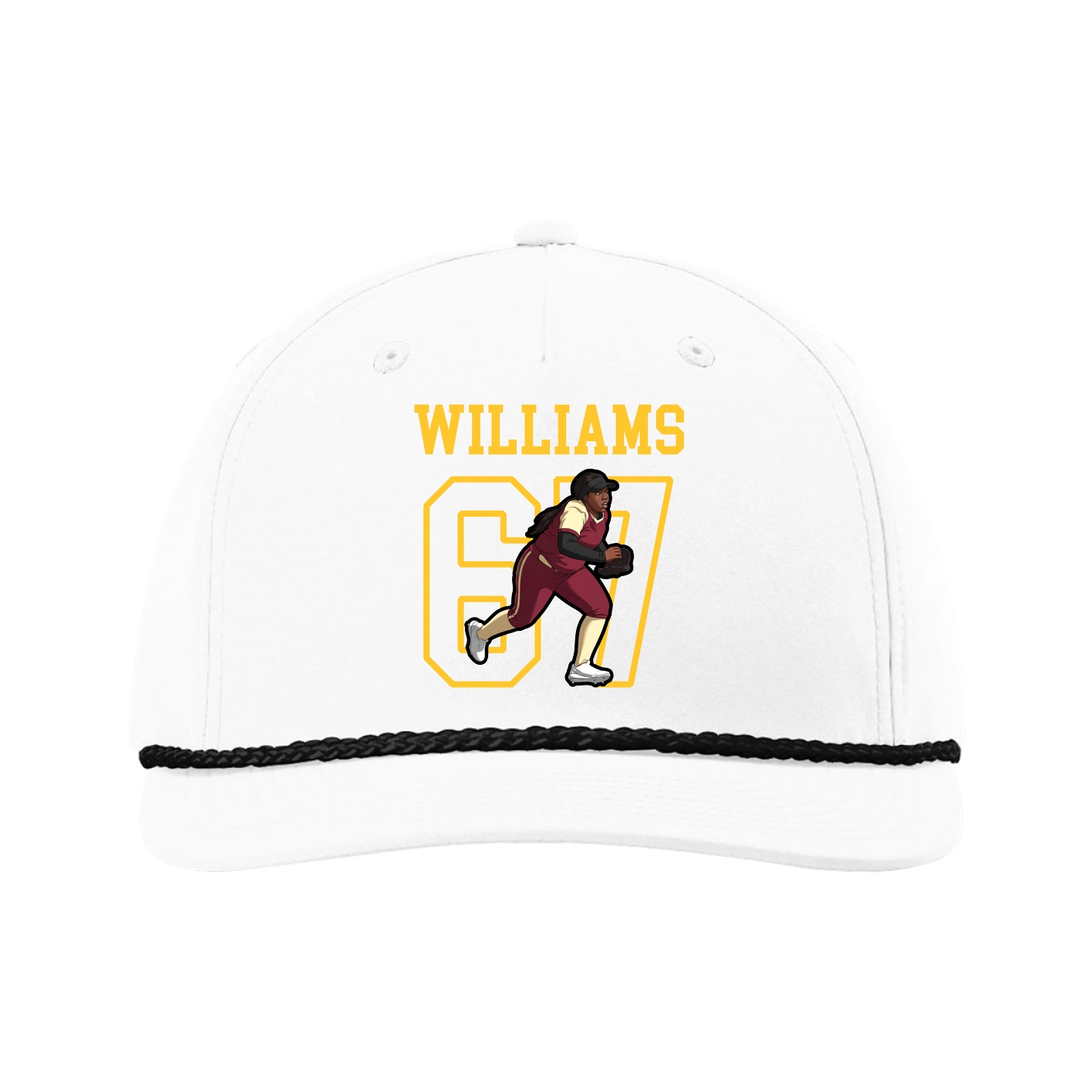 Five-Panel Classic Rope Cap — Shirsey in White