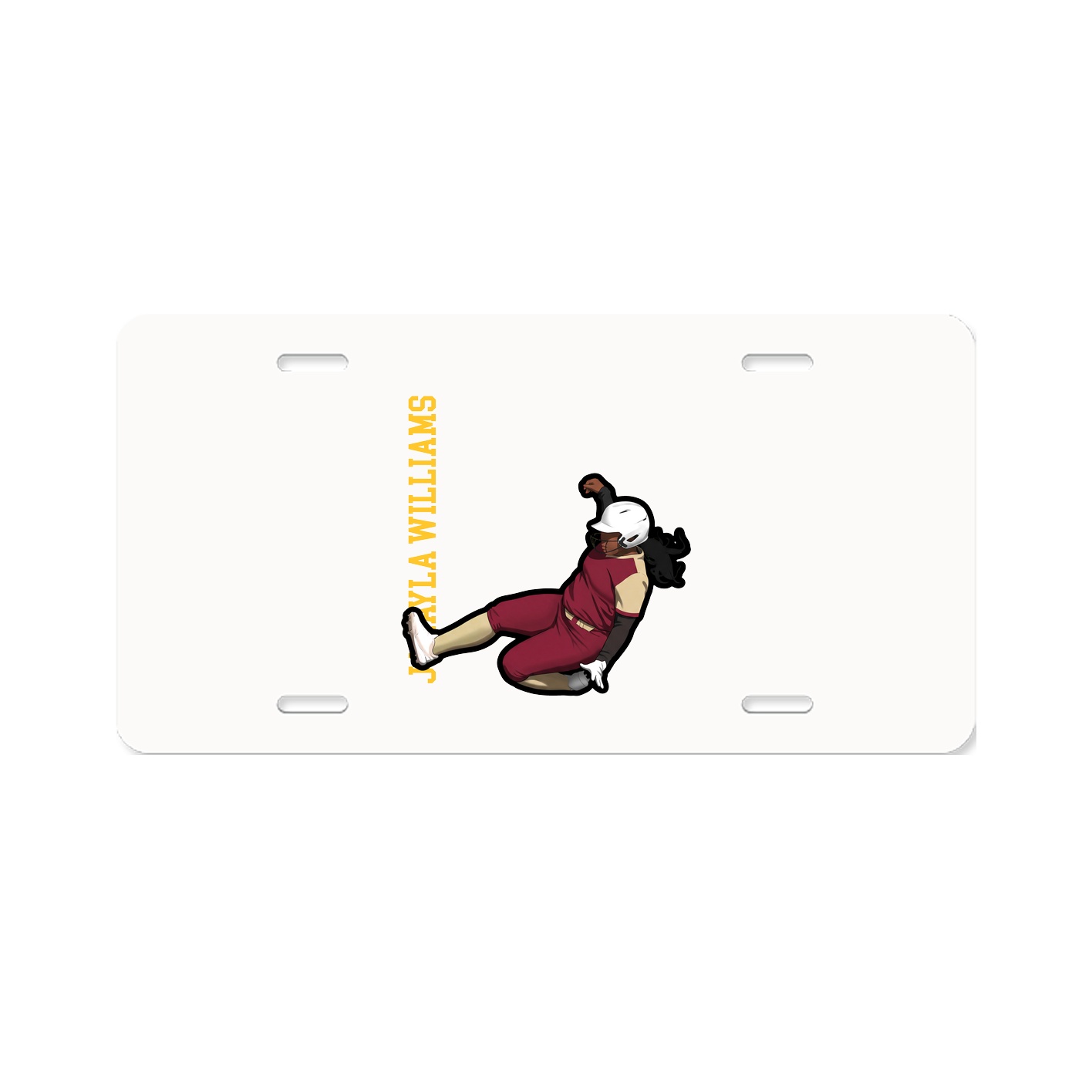 License Plate — Name Vertical in Classic