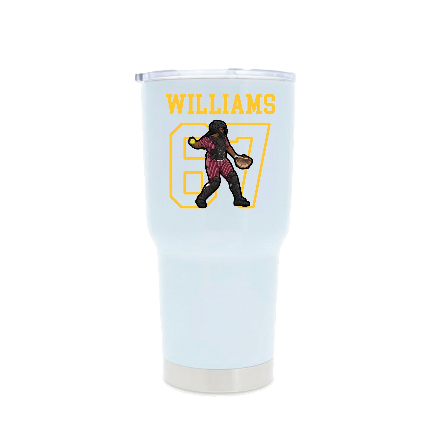 30oz Stainless Steel Tumbler — Shirsey in White