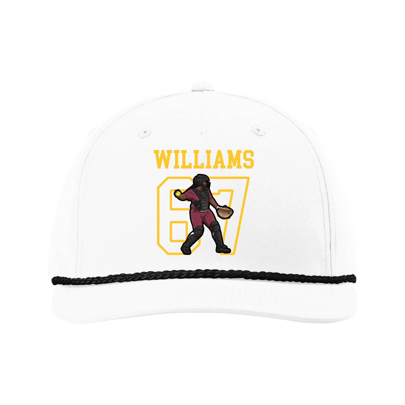Five-Panel Classic Rope Cap — Shirsey in White
