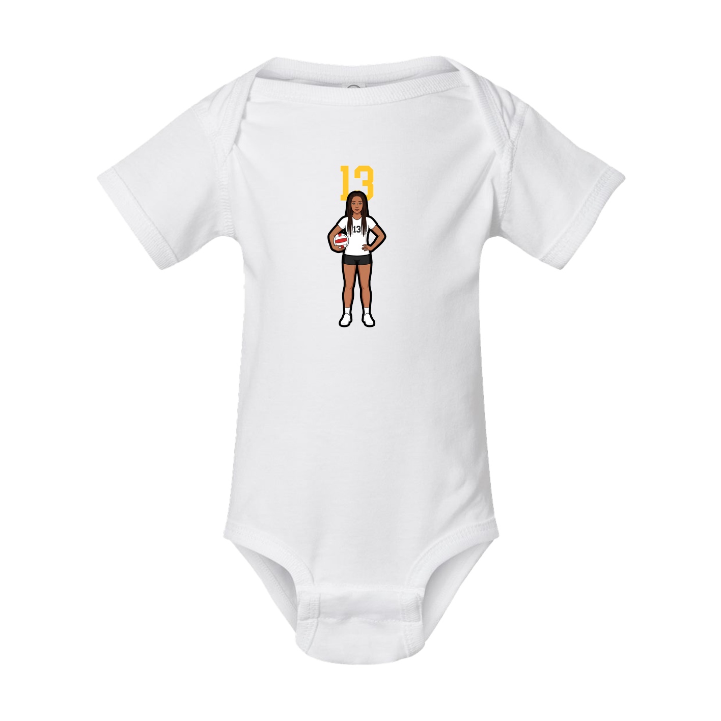 Baby Onesie — Number Top in White