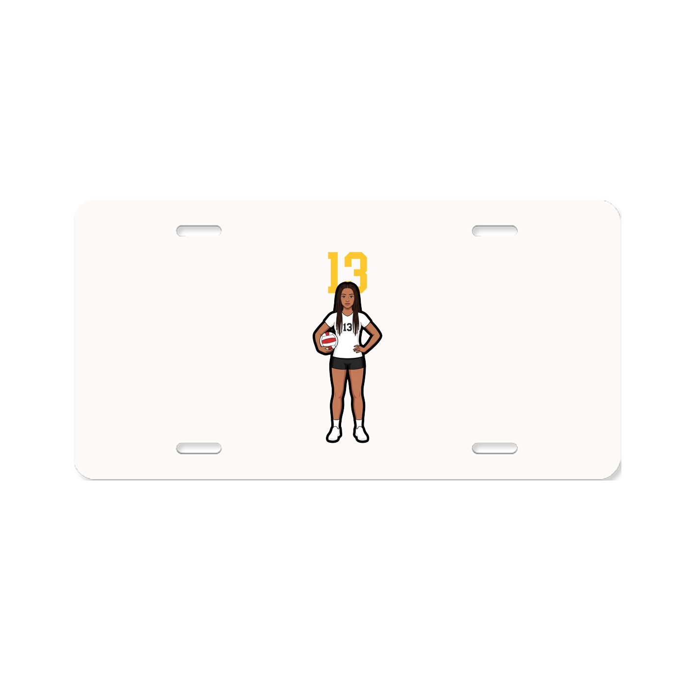 License Plate — Number Top in Classic
