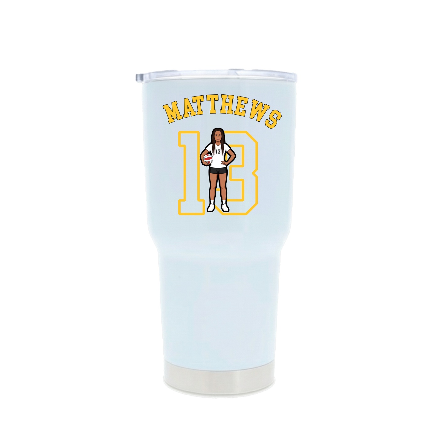 30oz Stainless Steel Tumbler — Shirsey Arch in White