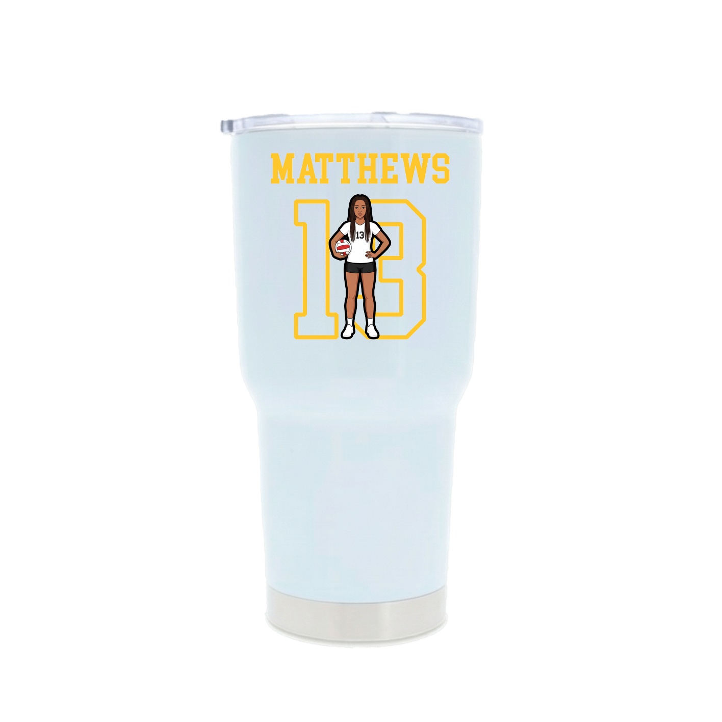 30oz Stainless Steel Tumbler — Shirsey in White