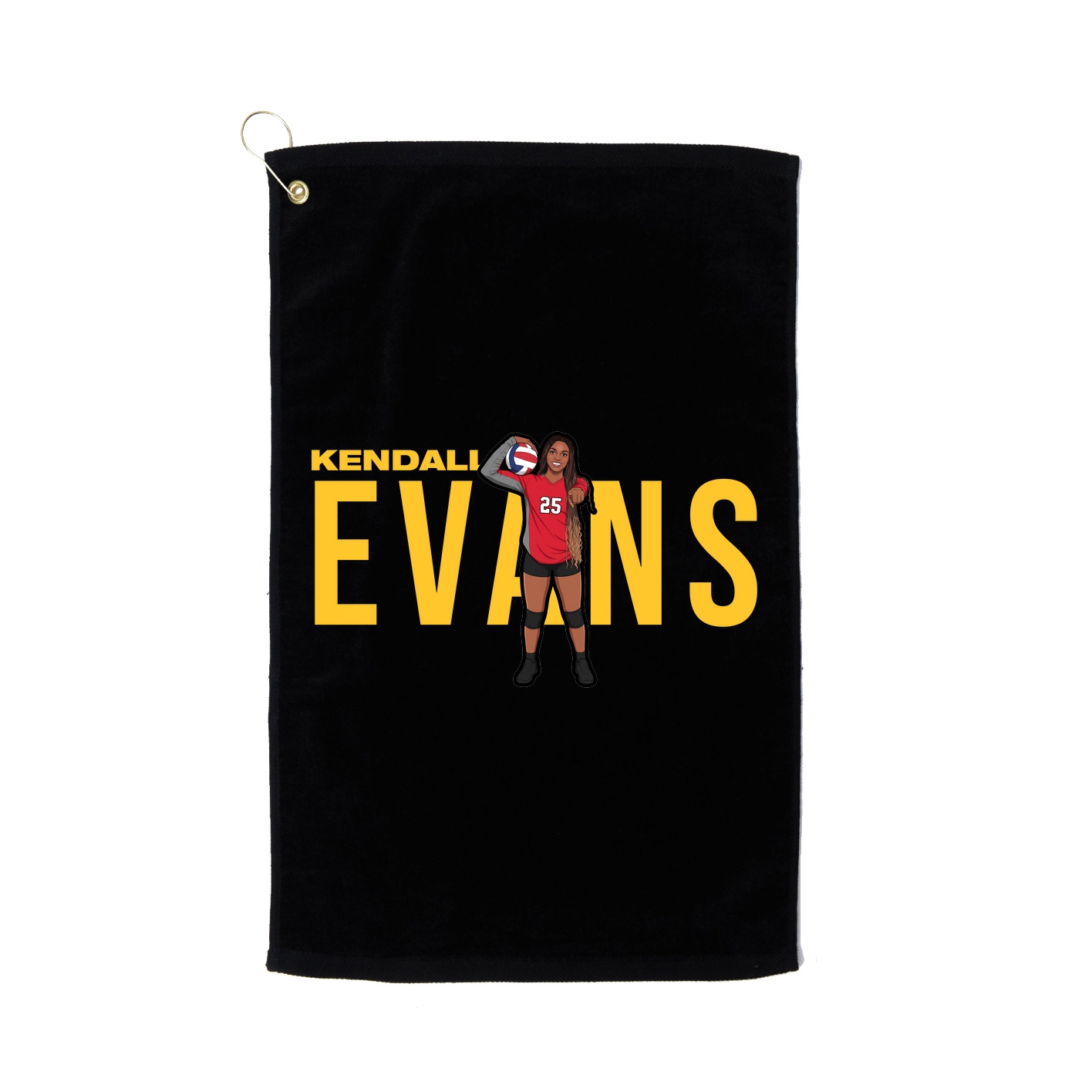 Golf Towel — Player Name in Black