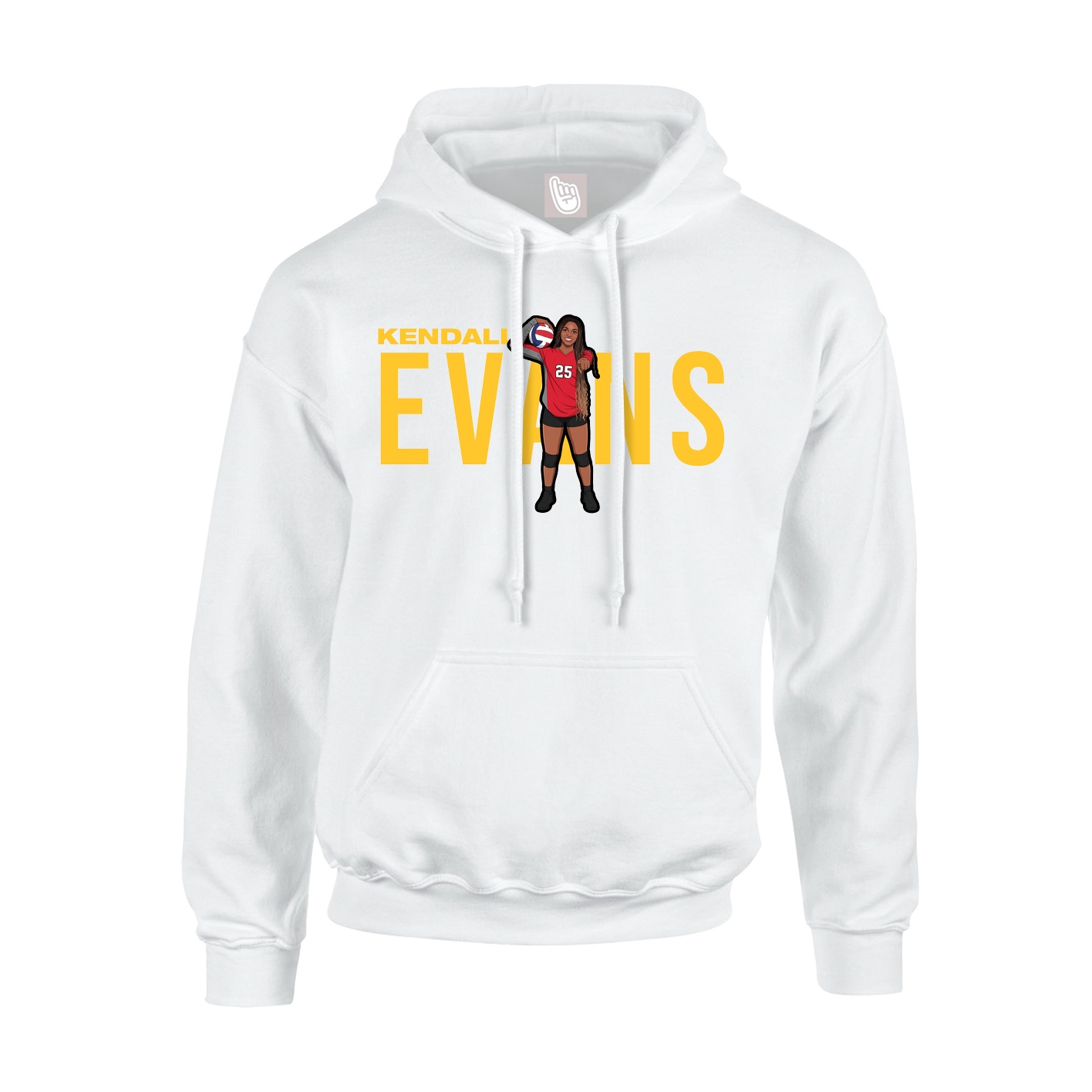 Hoodie — Player Name in White