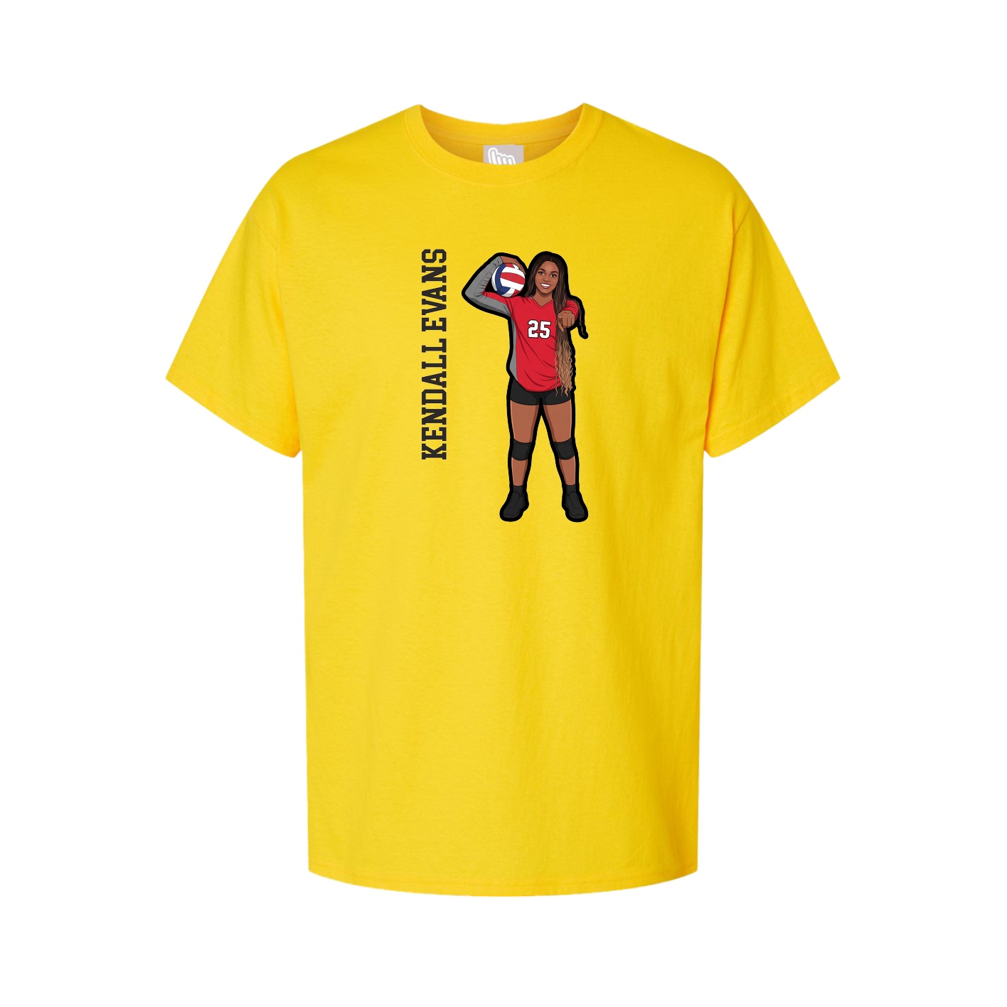 Tee — Name Vertical in Gold