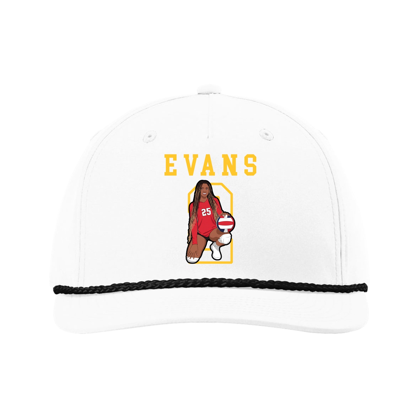 Five-Panel Classic Rope Cap — Shirsey in White
