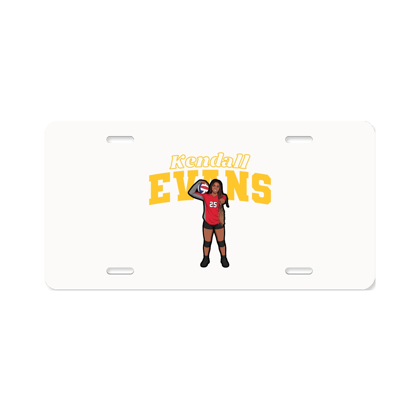 License Plate — Name Arch in Classic