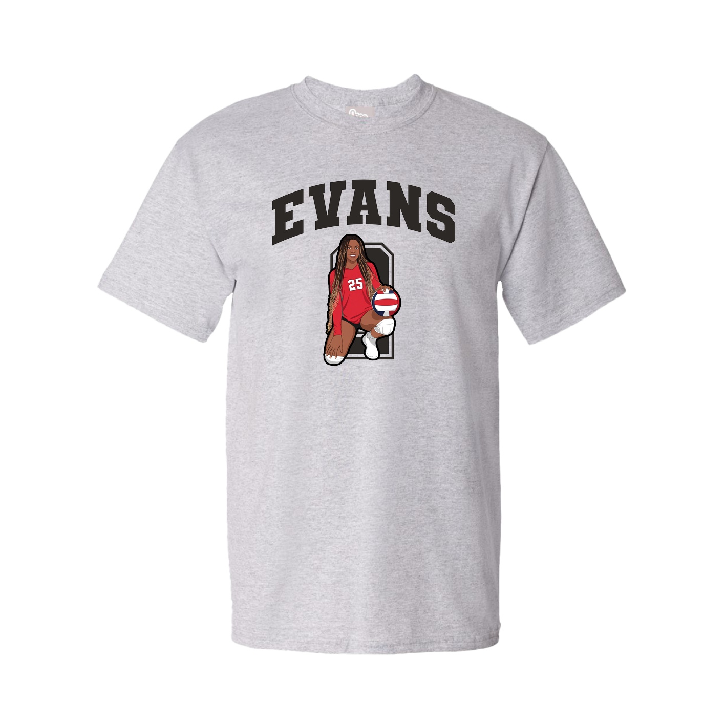 Youth Tee — Number in Grey
