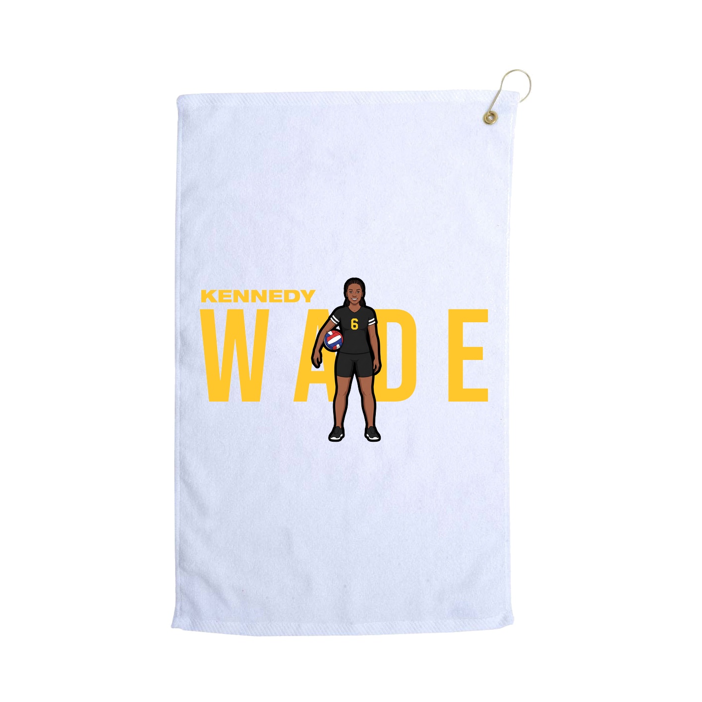 Golf Towel — Player Name in White