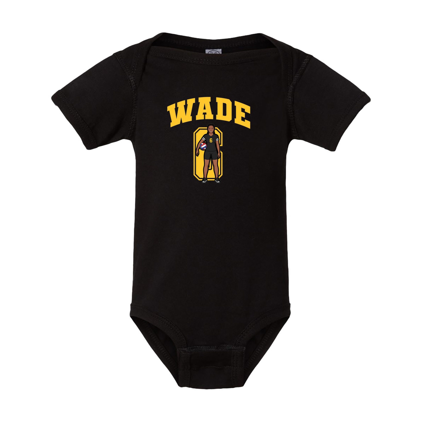 Baby Onesie — Number in Black