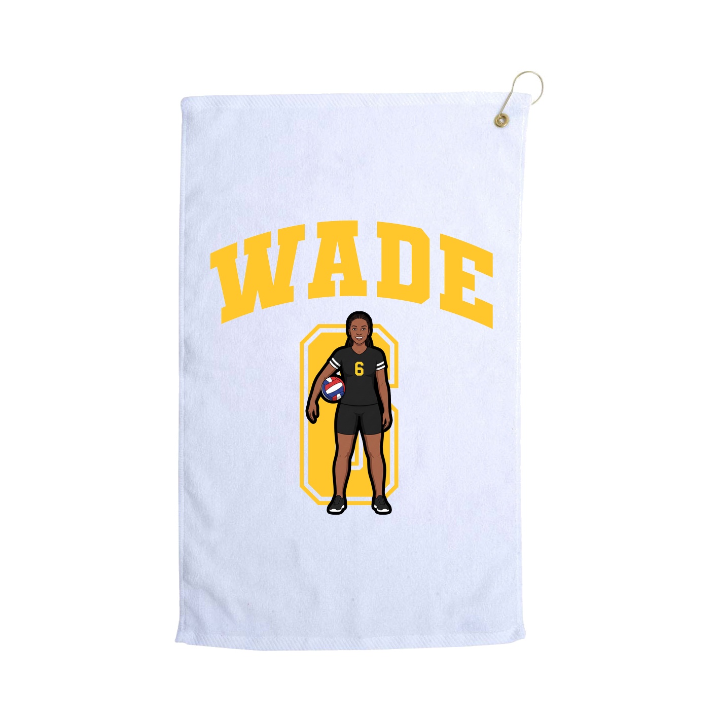 Golf Towel — Number in White