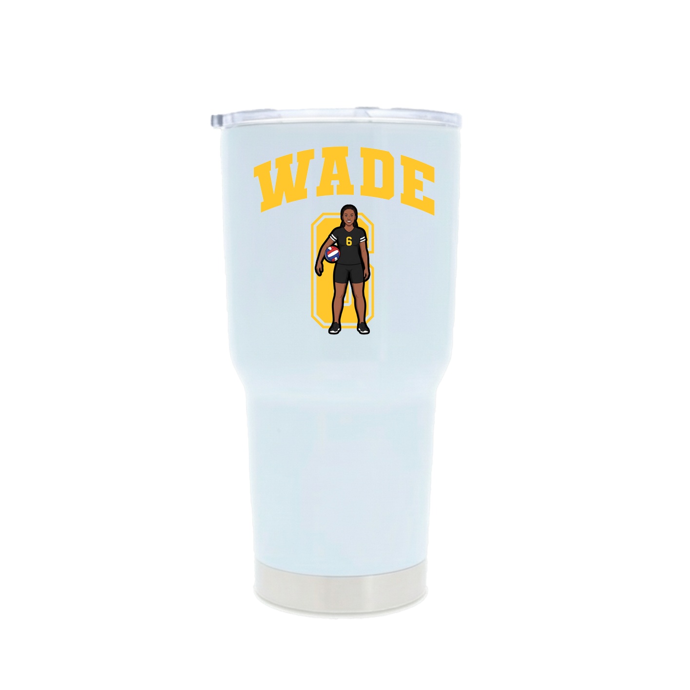 30oz Stainless Steel Tumbler — Number in White