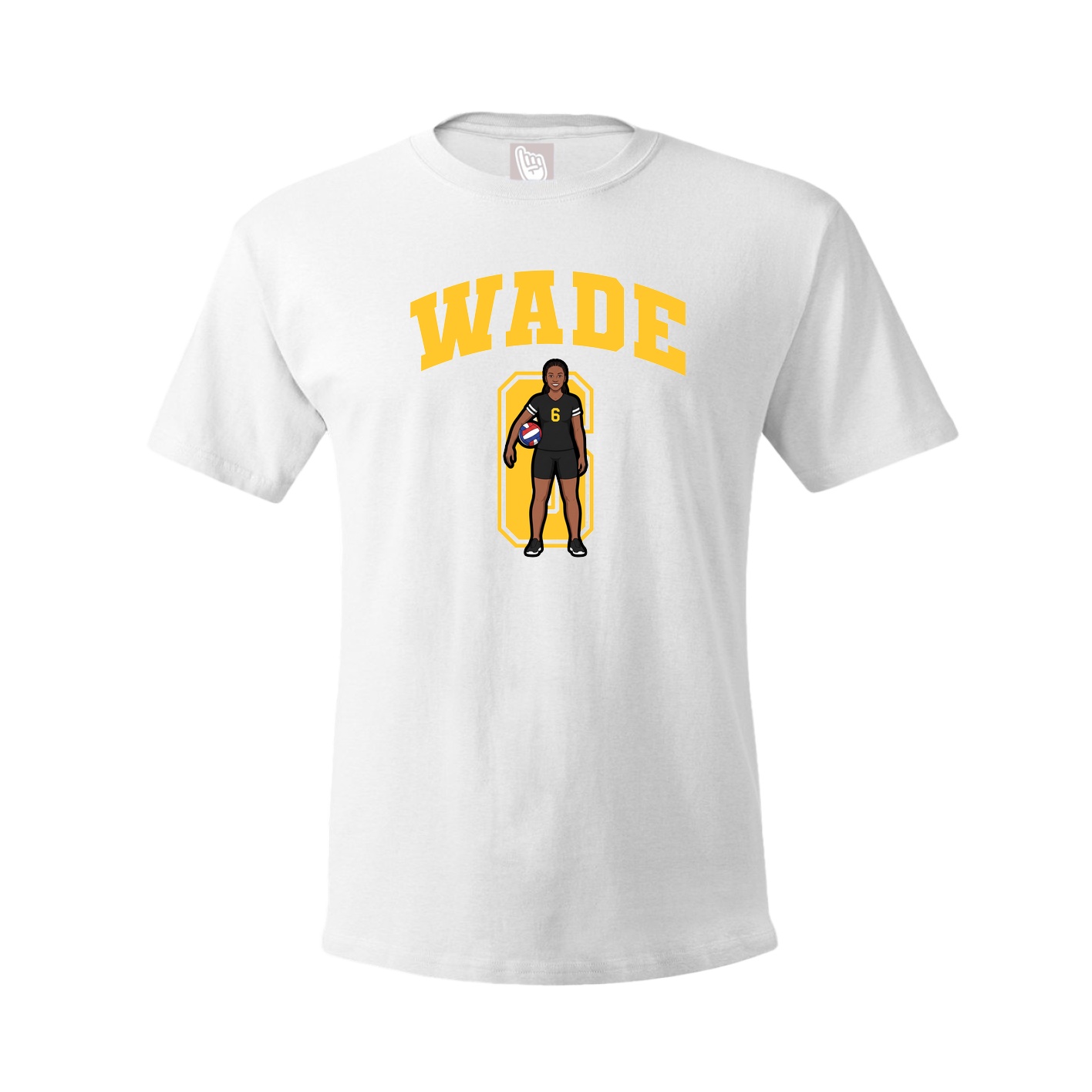 Youth Tee — Number in White