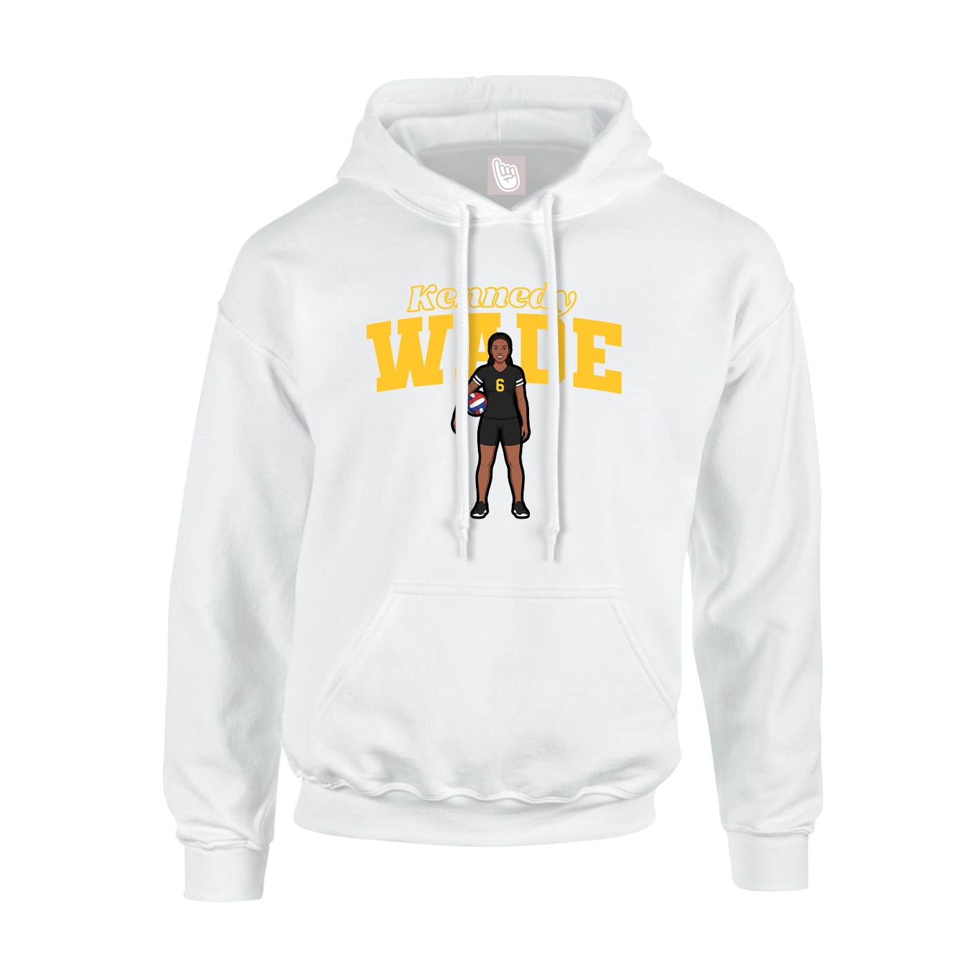 Hoodie — Name Arch in White