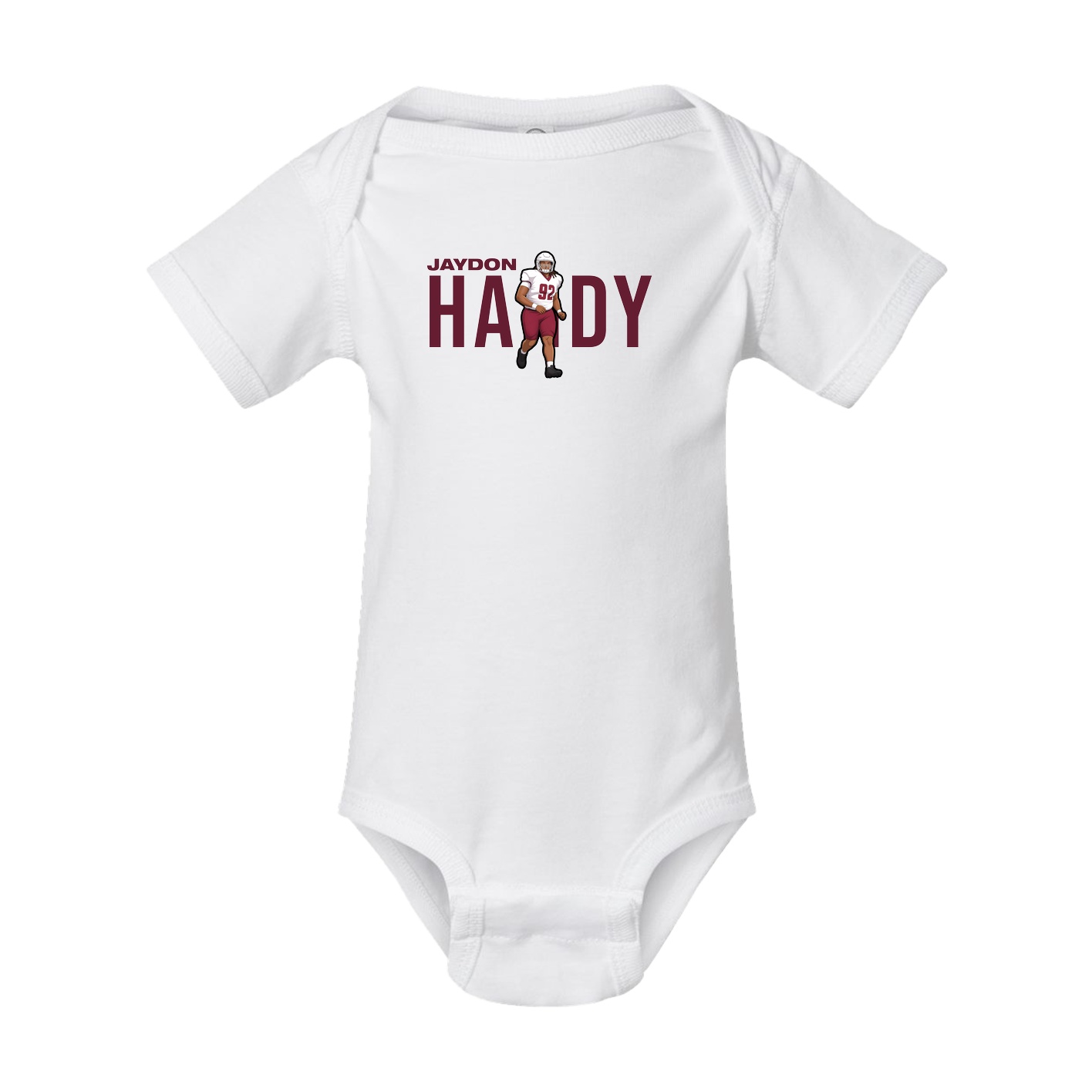Baby Onesie — Player Name in White