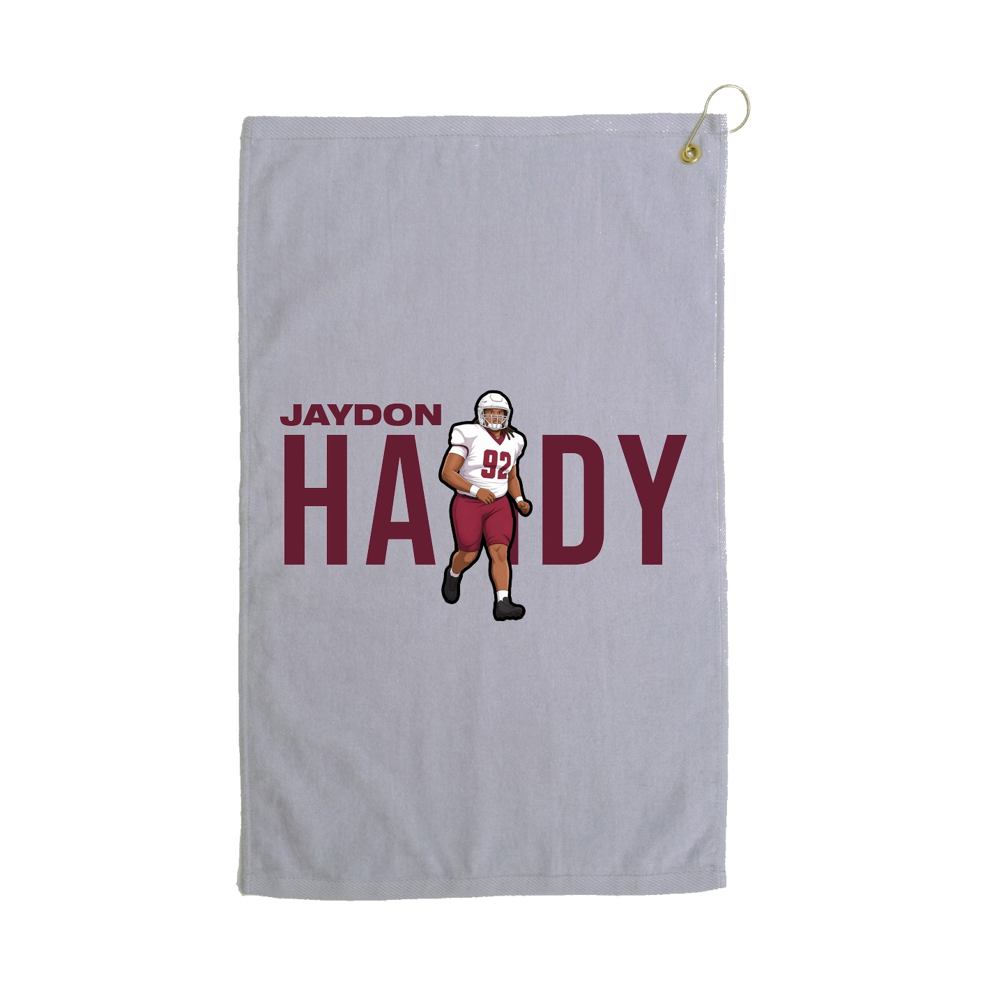 Golf Towel — Player Name in Grey