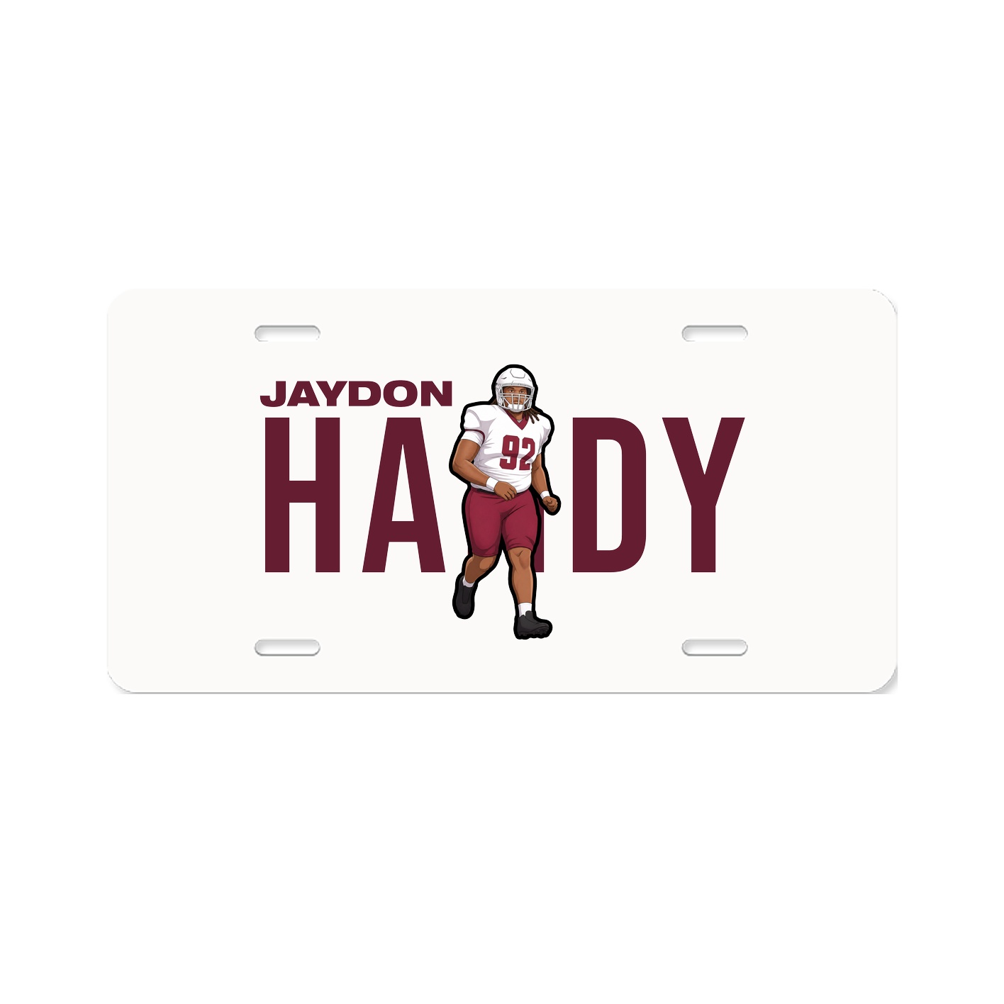 License Plate — Player Name in Classic