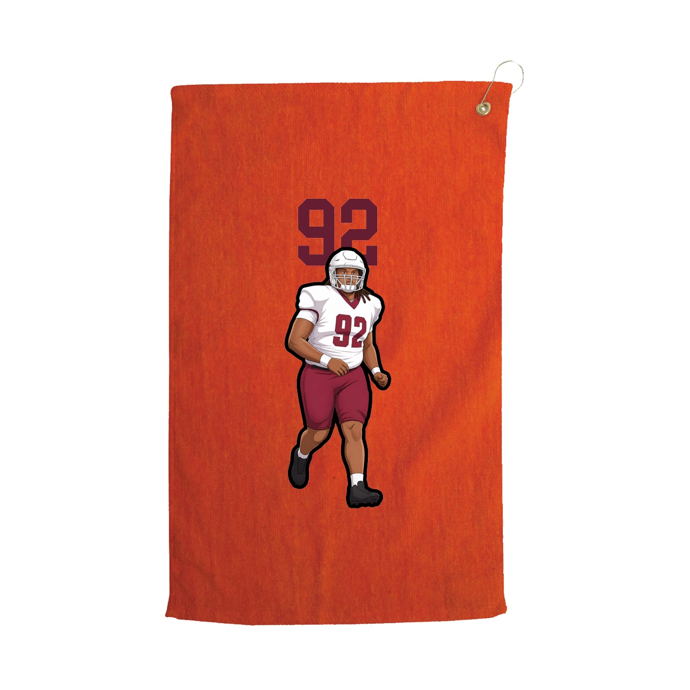 Golf Towel — Number Top in Orange