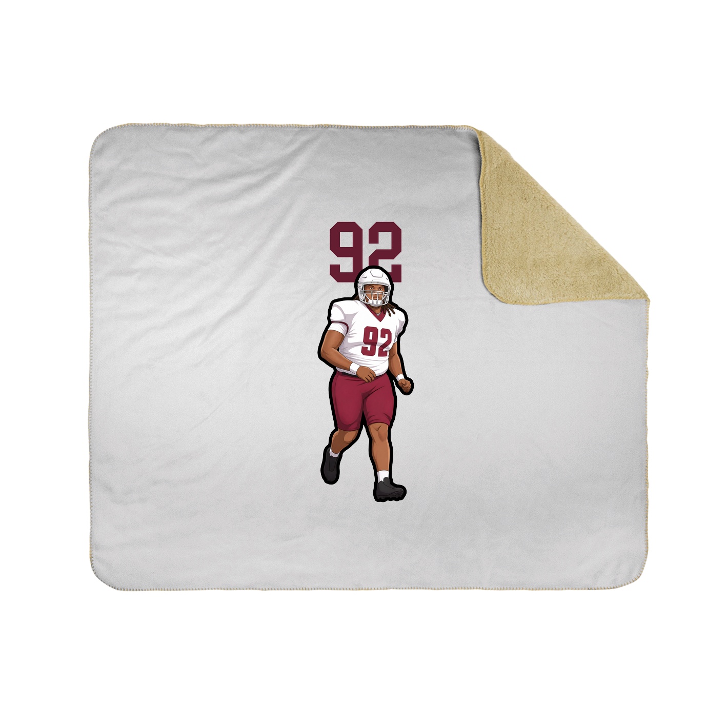 Throw Blanket — Number Top in White