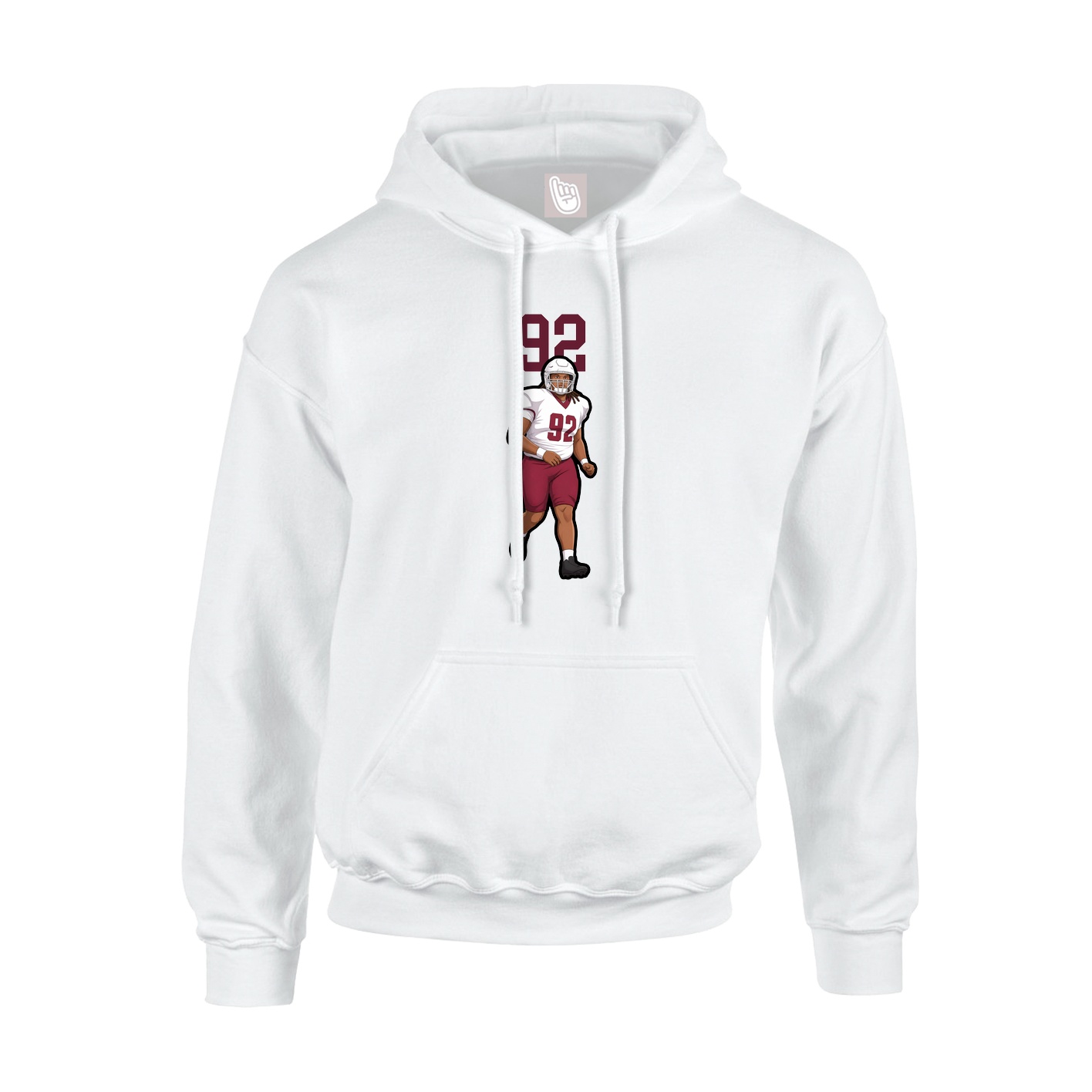 Hoodie — Number Top in White
