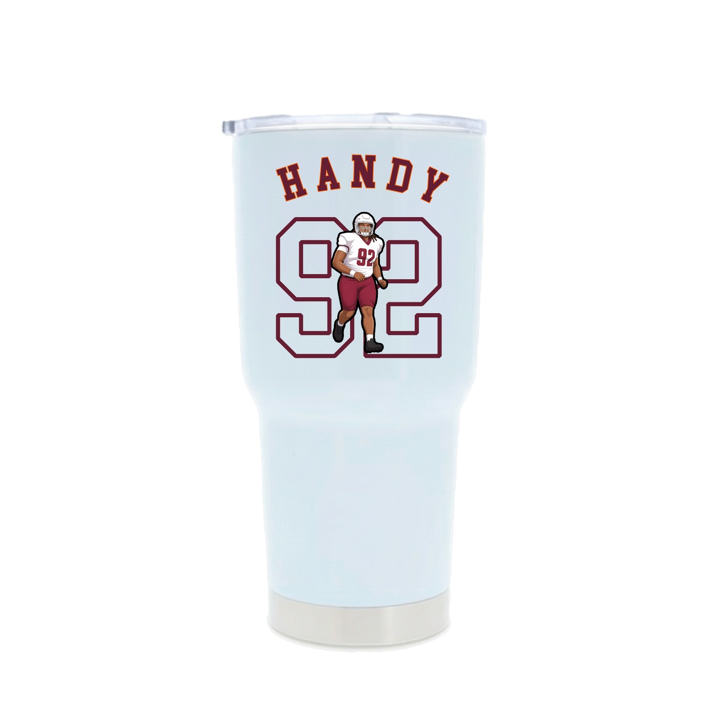 30oz Stainless Steel Tumbler — Shirsey Arch in White