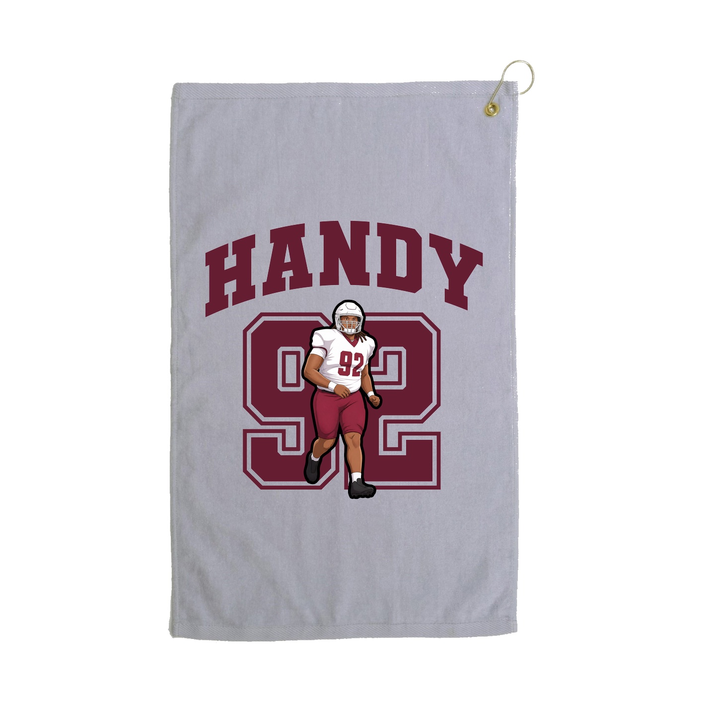Golf Towel — Number in Grey